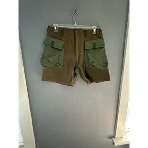Wasted Collective Organic Cotton Cargo Shorts in Green Size L Waist 36